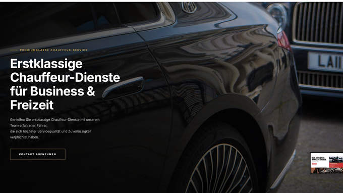 Chauffeurs Service – Website von Web.Agentur