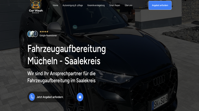 Circar Wash Autoaufbereitung – Website von Web.Agentur