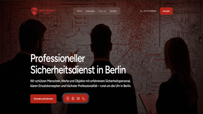 Fortis Security Service – Website von Web.Agentur