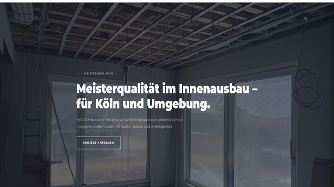 Meister Bau Köln – Website von Web.Agentur
