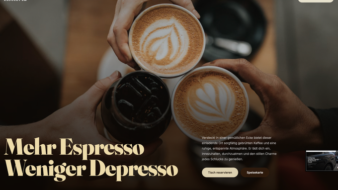 Rösteria Café – Website von Web.Agentur