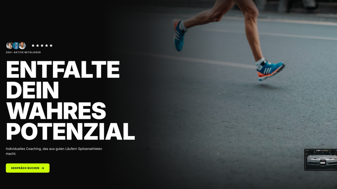 Lauf-Coaching Website von Web.Agentur